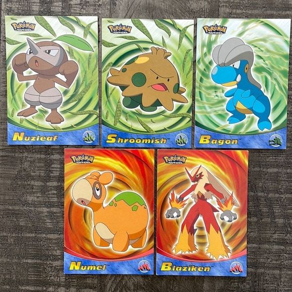 Rare Lot Of 5 Pokémon Advanced Topps Cards - Picture 1 of 11